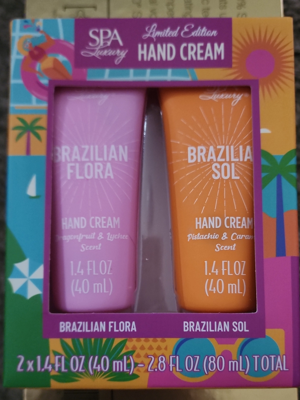 imited Edition Hand Cream Set — Brazilian Flora (Pink) & Brazilian Sol (Orange)